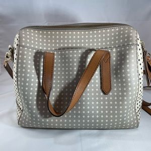 FOSSIL Sydney Satchel Polka Dot Crossbody